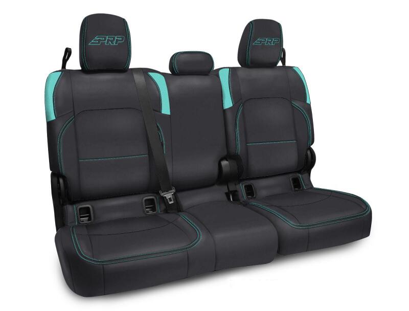 Jeep Gladiator JT Seat Cover - Rear - PRP Seats - Bench Cover - Black/Teal - `20-`27